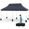 Costway 10 x 20 FT Pop-up Canopy UPF50+ Sun Protection Tent with Carrying Bag Blue/Black/Grey/White/Pink